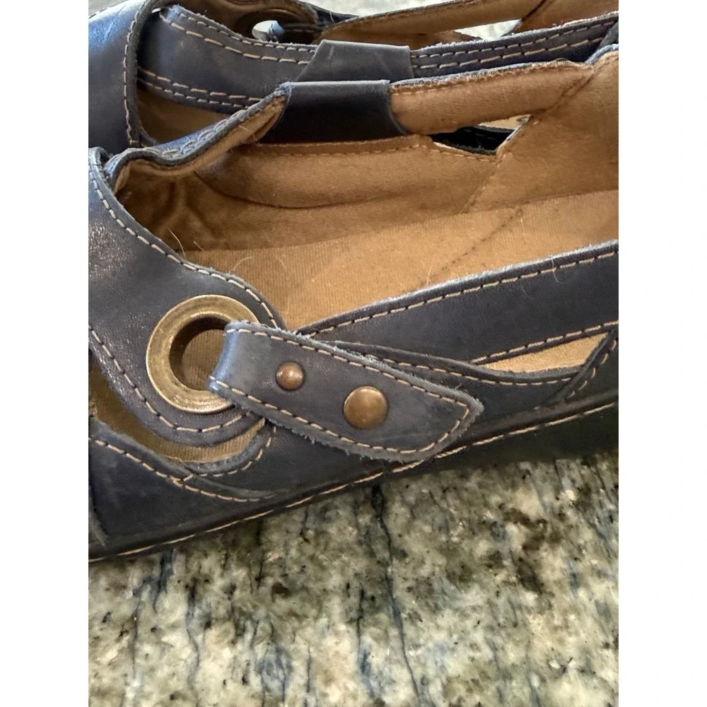 Clarks Ped Lite Megan Women's Slip-On Loafer Shoes Navy Size 10